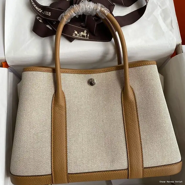 Palladium Camel Hardware Party Hermes In Garden Canvas Bag 0508